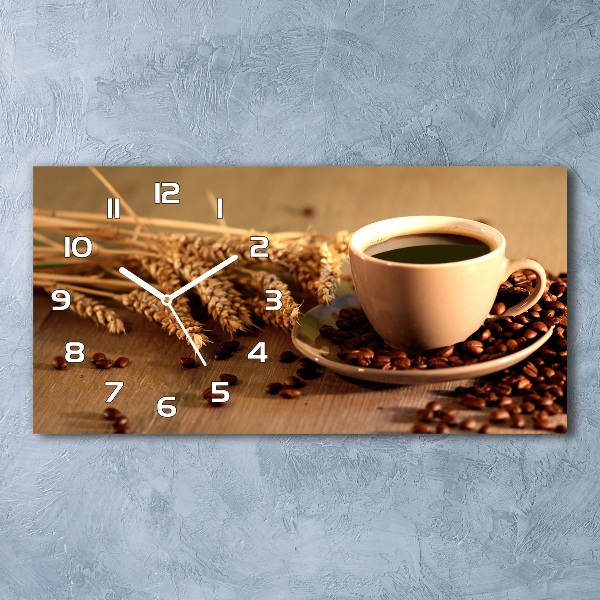 Zegar ścienny szklany Aromatyczna kawa