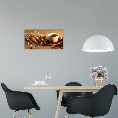 Glazen klok horizontaal Aromatische koffie