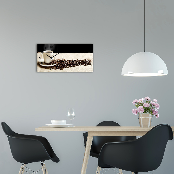 Glazen klok horizontaal Aromatische koffie