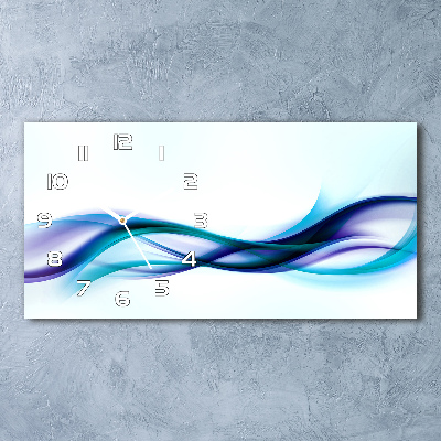 Glazen klok horizontaal Abstracte golven