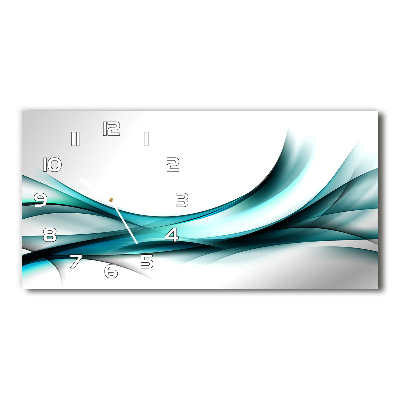 Glazen klok horizontaal Abstracte golven
