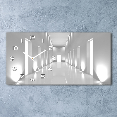 Glazen wandklok rechthoekig Hal