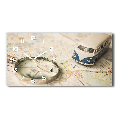 Zegar ścienny szklany Symbolika podróży