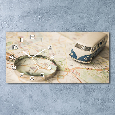 Zegar ścienny szklany Symbolika podróży