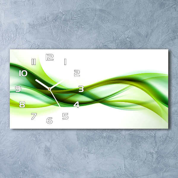 Glazen klok horizontaal Abstracte golven