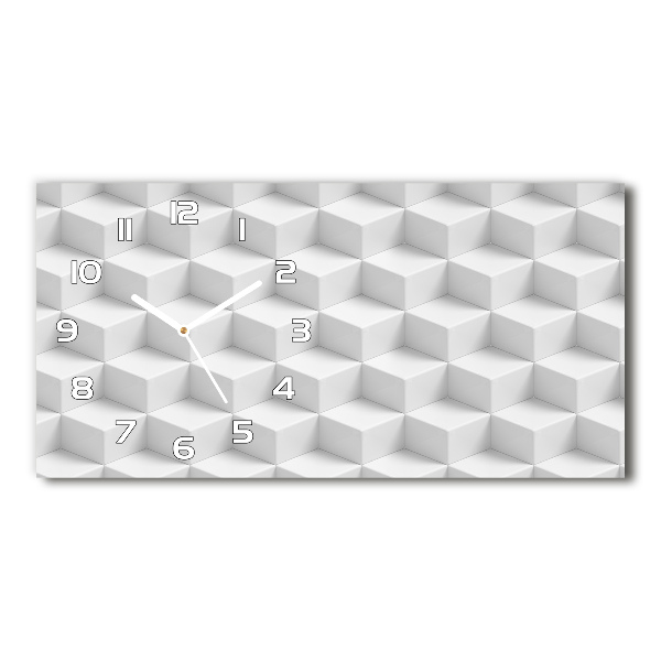 Langwerpige wandklok van glas 3D-abstractie