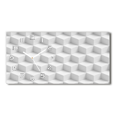 Zegar ścienny szklany cichy Abstrakcja 3D