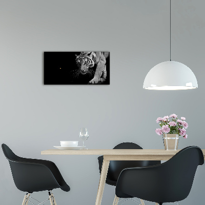 Glazen wandklok rechthoekig Tijger
