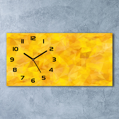 Zegar ścienny szklany Abstrakcja trójkąty