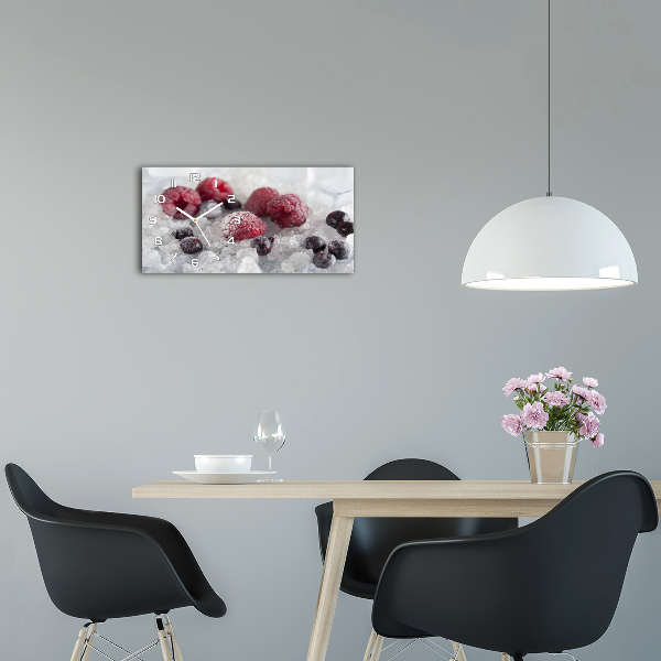 Zegar ścienny szklany Mrożone owoce leśne