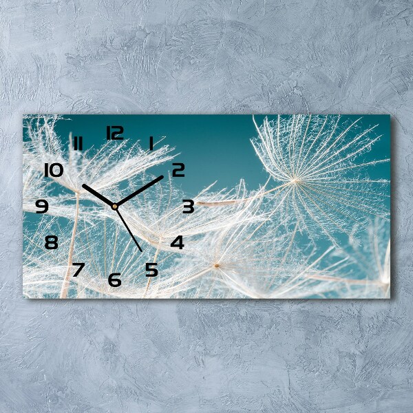 Zegar ścienny szklany Nasiona dmuchawca