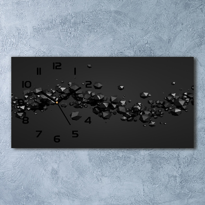 Langwerpige wandklok van glas 3D-abstractie