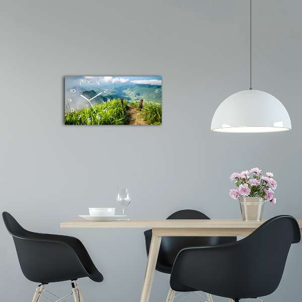 Glazen klok horizontaal Pad naar de top