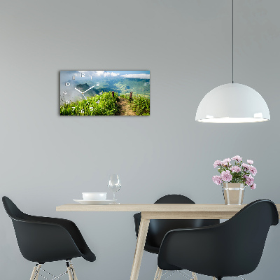 Glazen klok horizontaal Pad naar de top