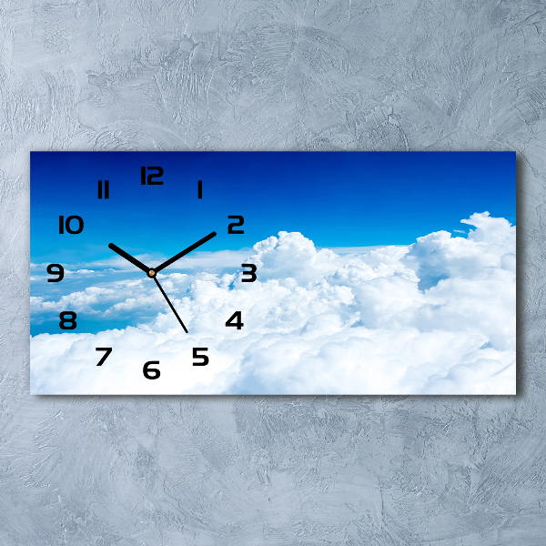 Zegar ścienny szklany Chmury z lotu ptaka