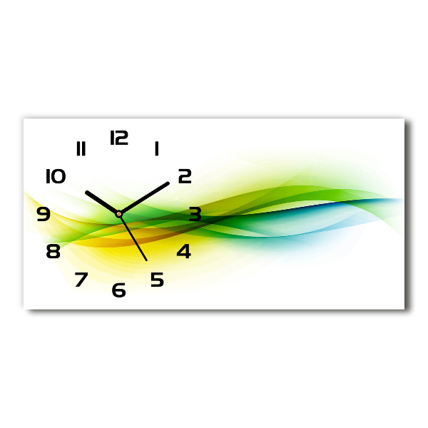 Glazen klok horizontaal Abstracte golven