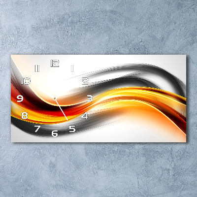 Glazen klok horizontaal Abstracte golven