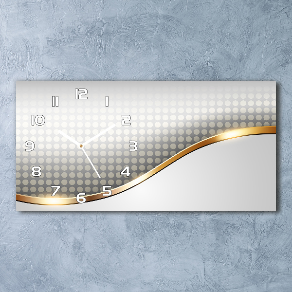 Langwerpige wandklok van glas Abstracte achtergrond