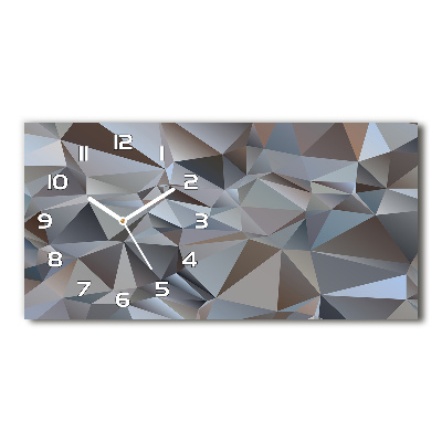 Glazen klok horizontaal Abstracte driehoeken