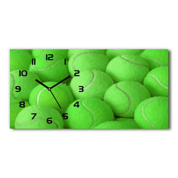Glazen klok horizontaal Tennisballen