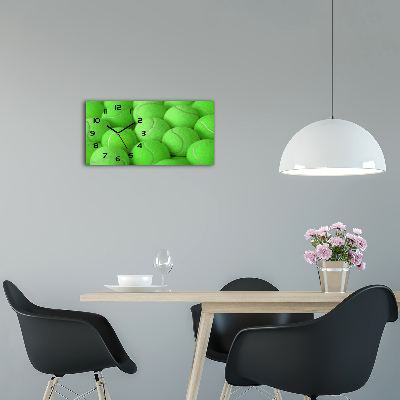 Glazen klok horizontaal Tennisballen