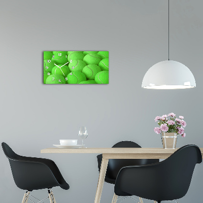 Glazen klok horizontaal Tennisballen