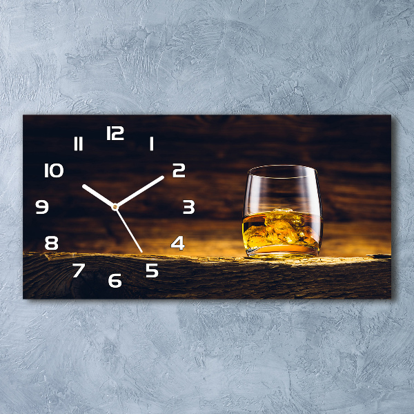 Glazen klok horizontaal Bourbon in een glas