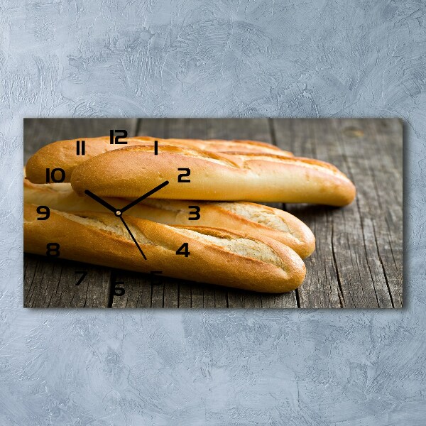 Glazen wandklok rechthoekig Baguettes