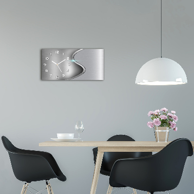 Zegar ścienny szklany Metalowa abstrakcja