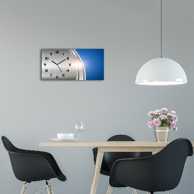 Glazen klok horizontaal Metaalabstractie