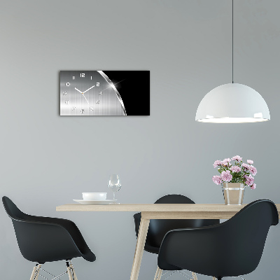 Glazen klok horizontaal Metaalabstractie