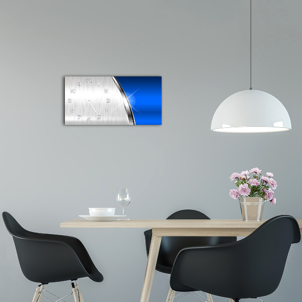 Zegar ścienny szklany Metalowa abstrakcja