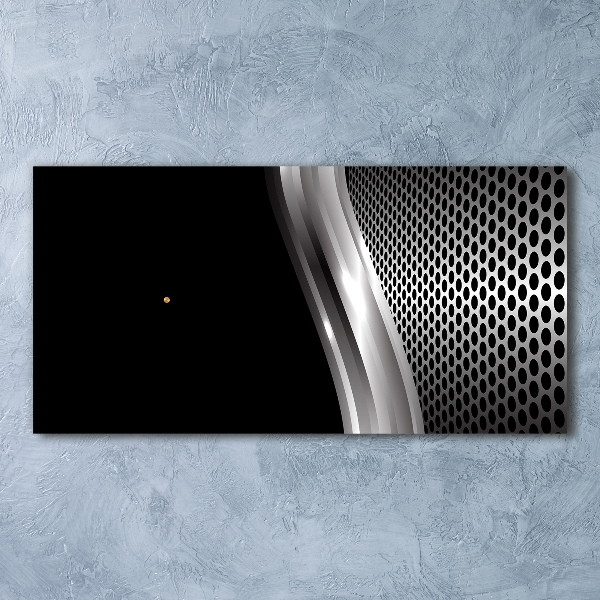 Glazen klok horizontaal Metaalabstractie