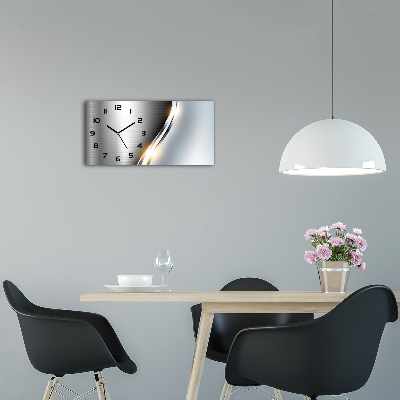 Glazen klok horizontaal Metaalabstractie