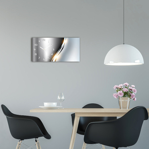 Glazen klok horizontaal Metaalabstractie