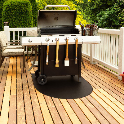 Metalen barbecuemat in de vorm van een halfovaal 80x70 cm