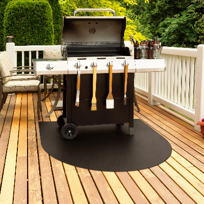 Plaat onder de barbecue Halfovale 100x100 cm