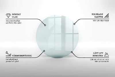 Szkło pod kominek okrągłe transparentne