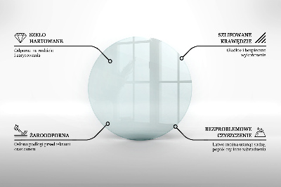 Szkło pod kominek okrągłe transparentne