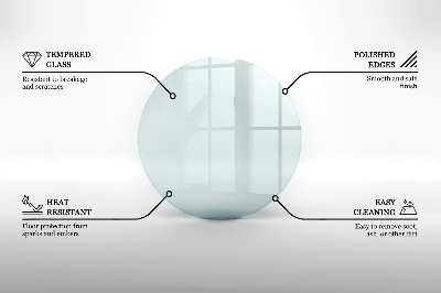 Szkło pod kominek okrągłe transparentne
