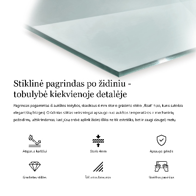 Szyba pod kominek prostokątna transparentna