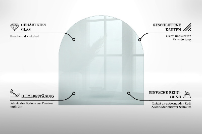 Szyba pod kozę półokrągła transparentna