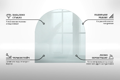 Onderplaat kachel Halfrond transparant