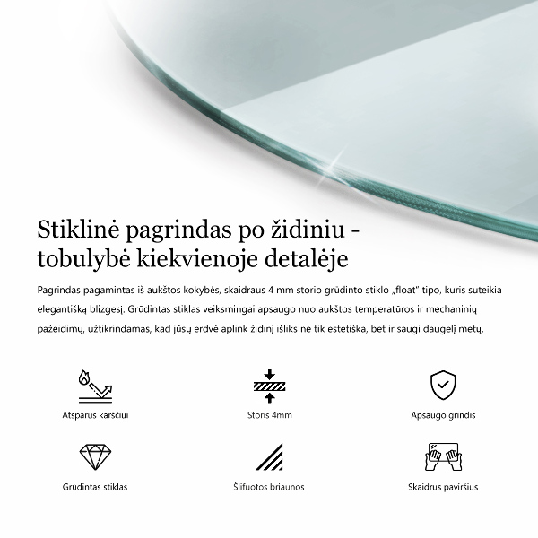 Szyba pod kozę półokrągła transparentna