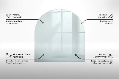 Onderplaat kachel Halfrond transparant