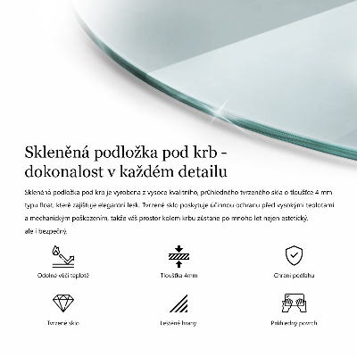 Szyba pod kozę półokrągła transparentna