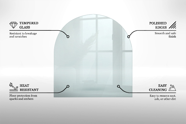 Szyba pod kozę półokrągła transparentna