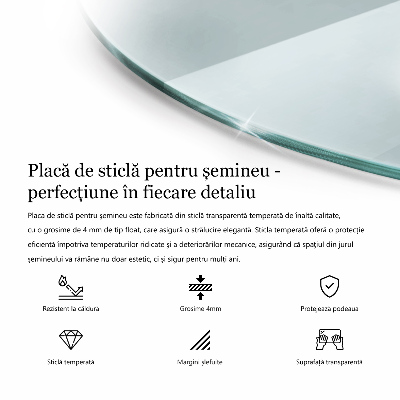 Plaat voor onder kachel Transparant kwart