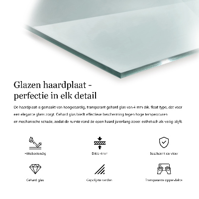 Hexagonale plaat onder houtkachel Transparant