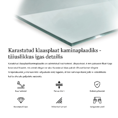 Hexagonale plaat onder houtkachel Transparant